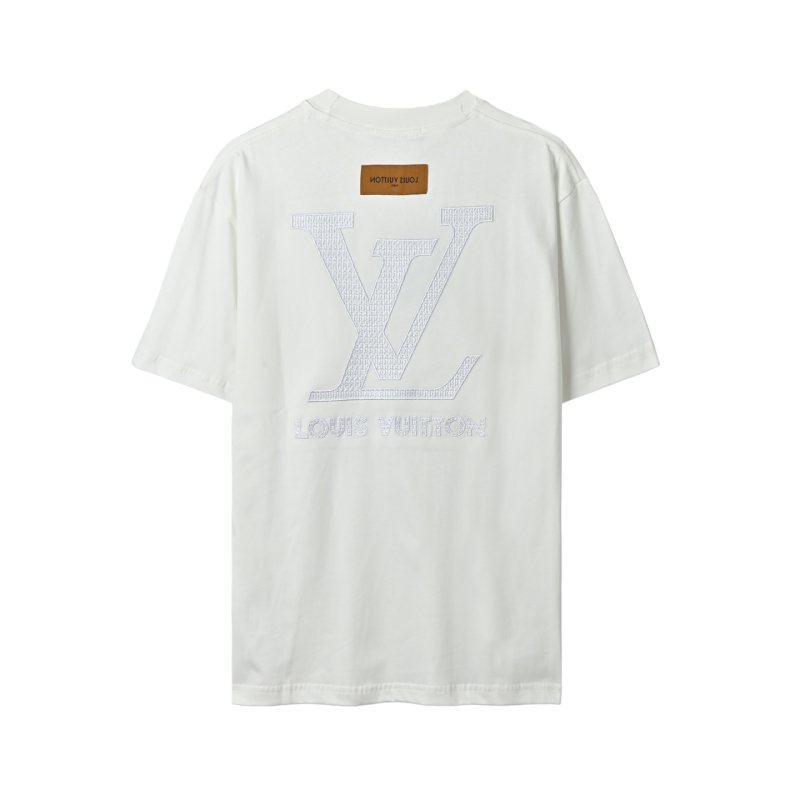 Louis Vuitton LV Monogram Embroidered White T-Shirt view