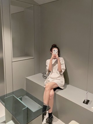 Balenciaga Logo White T-Shirt view 3