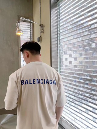 Balenciaga Logo White T-Shirt view 4