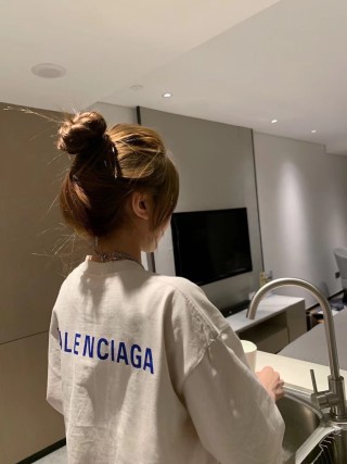 Balenciaga Logo White T-Shirt view 7