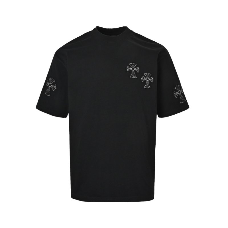 Chrome Hearts Black Cross Embroidered Short Sleeve T-Shirt view
