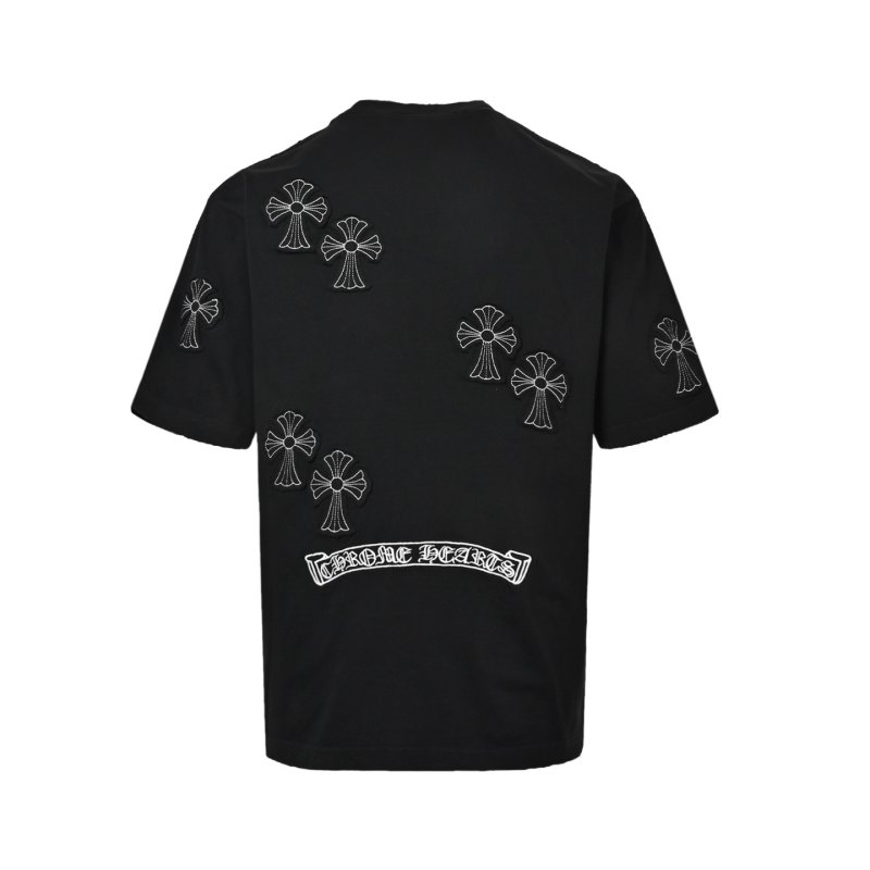 Chrome Hearts Black Cross Embroidered Short Sleeve T-Shirt view