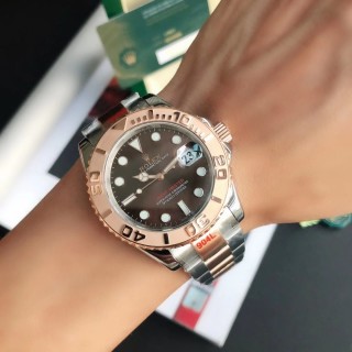 Rolex Yacht-Master 40mm Two-Tone Chocolate Dial Watch view 9
