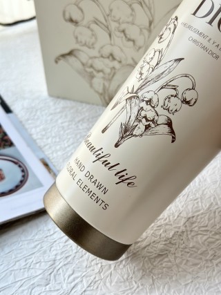 Dior Lily of the Valley Ceramic Cup - Cream White view 6