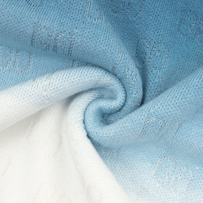 Gucci GG Gradient Knit Polo Shirt Navy to White view