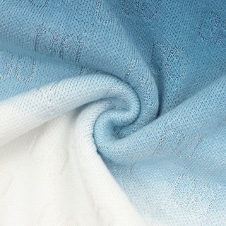 Gucci GG Gradient Knit Polo Shirt Navy to White view 8