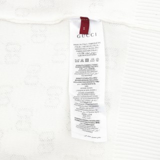 Gucci GG Gradient Knit Polo Shirt Navy to White view 9