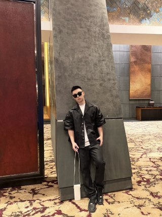 Prada Black Nylon Button-Up Shirt view 5