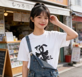 Chanel Bicycle Print White T-Shirt view 2