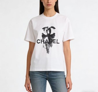 Chanel Bicycle Print White T-Shirt view 5