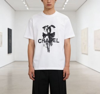 Chanel Bicycle Print White T-Shirt view 8