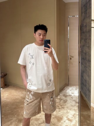Cream Short Sleeve Graphic T-Shirt with Star Print view 6