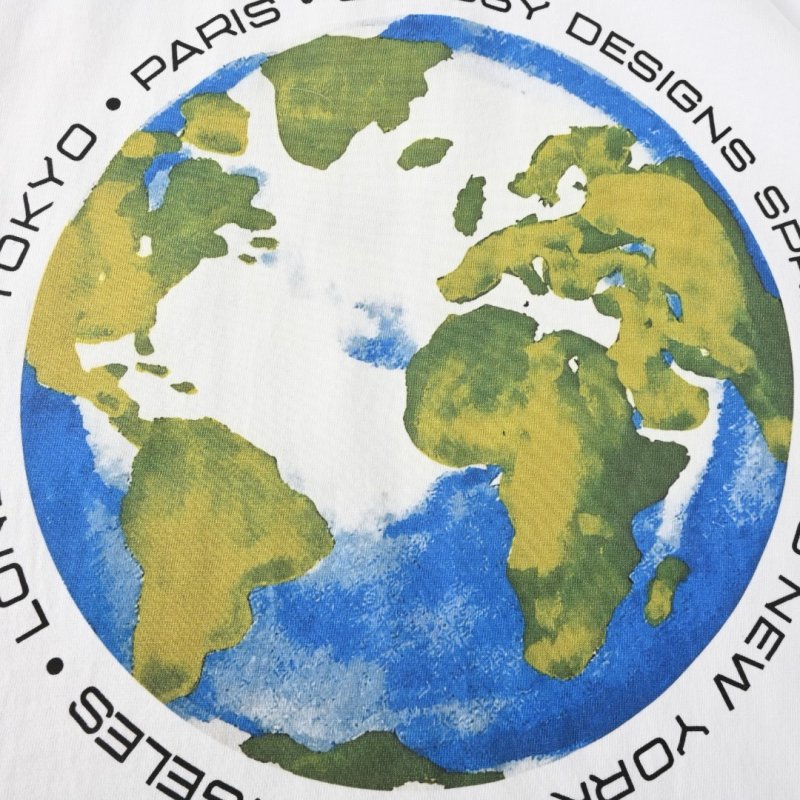 Stüssy World Globe White T-Shirt view