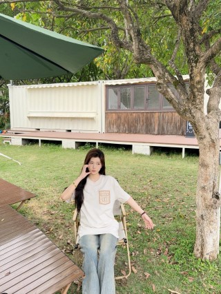 Dior Beige Logo Pocket T-Shirt view 3