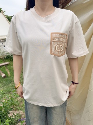 Dior Beige Logo Pocket T-Shirt view 6