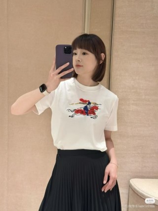 Burberry EKD Embroidered White T-Shirt view 4