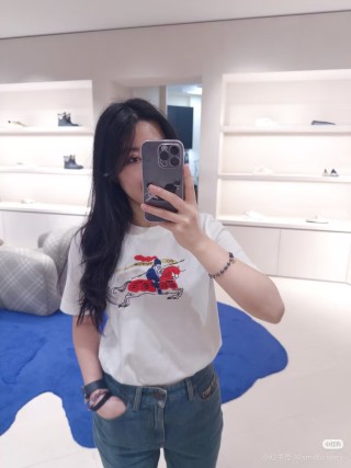Burberry EKD Embroidered White T-Shirt view 9
