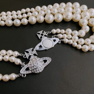Vivienne Westwood Saturn Pearl Multi-Strand Necklace view 3