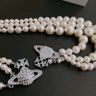Vivienne Westwood Saturn Pearl Multi-Strand Necklace view 6