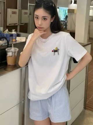 Dolce & Gabbana White Embroidered Llama T-Shirt view 3