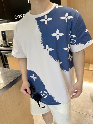 Louis Vuitton Monogram Star Short Sleeve T-Shirt Navy & White view 8