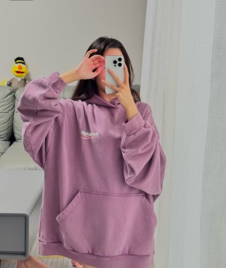 Balenciaga Purple Oversized Hoodie view 3