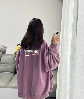 Balenciaga Purple Oversized Hoodie view 7