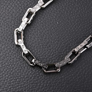 Louis Vuitton LV Bamboo Link Black & Silver Bracelet view 3