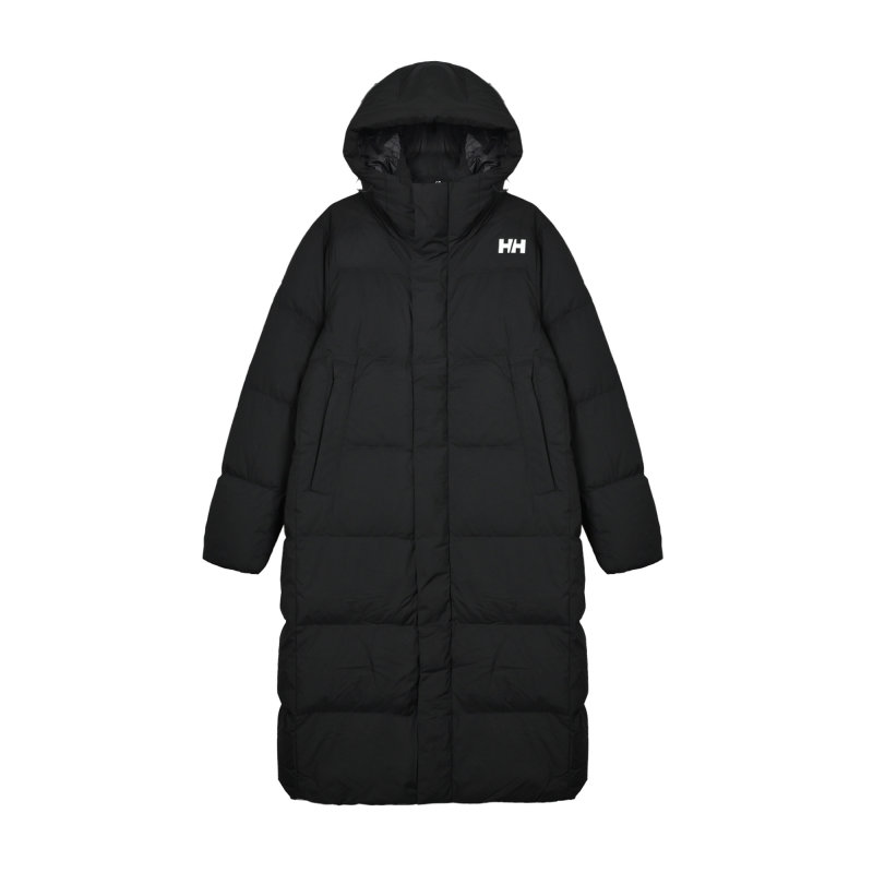 Black Puffer Down Jacket with Hood view