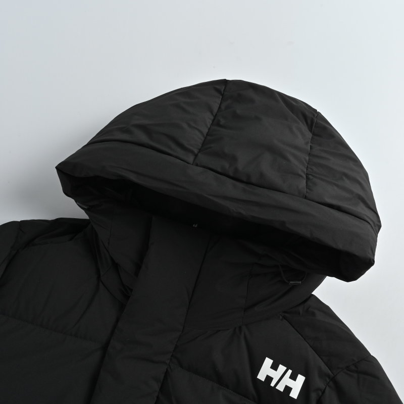 Black Puffer Down Jacket with Hood view