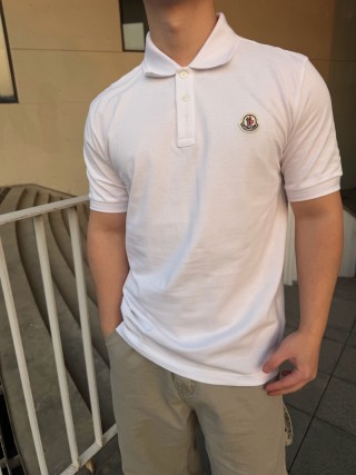 White Short-Sleeve Polo Shirt with Chest Logo view 7