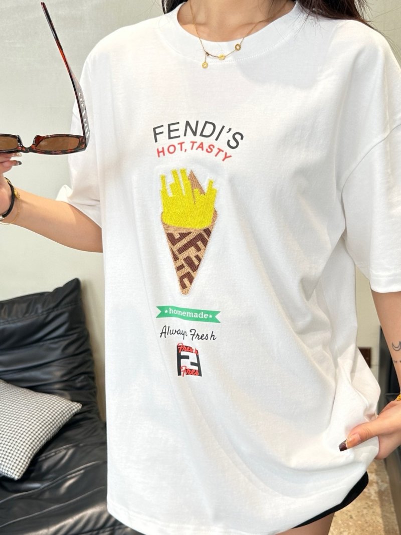 Fendi Hot Tasty Ice Cream White T-Shirt