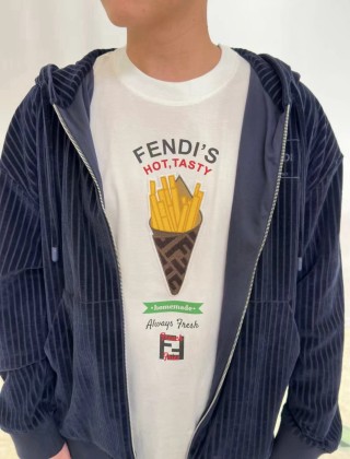 Fendi Hot Tasty Ice Cream White T-Shirt view 6