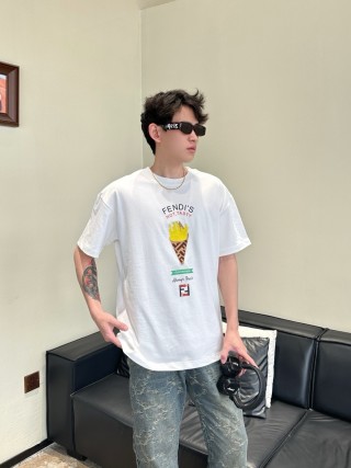 Fendi Hot Tasty Ice Cream White T-Shirt view 7