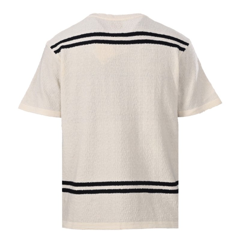 Loewe Striped Wool Blend Knit T-Shirt Cream & Black view