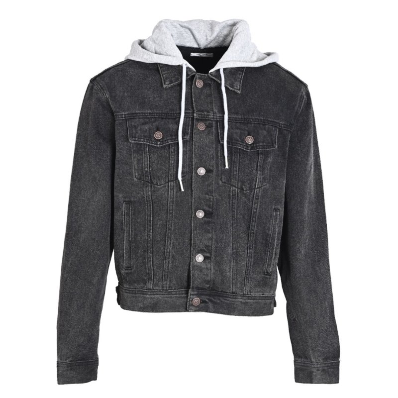 Black Denim Jacket - Classic Button-Up Style view