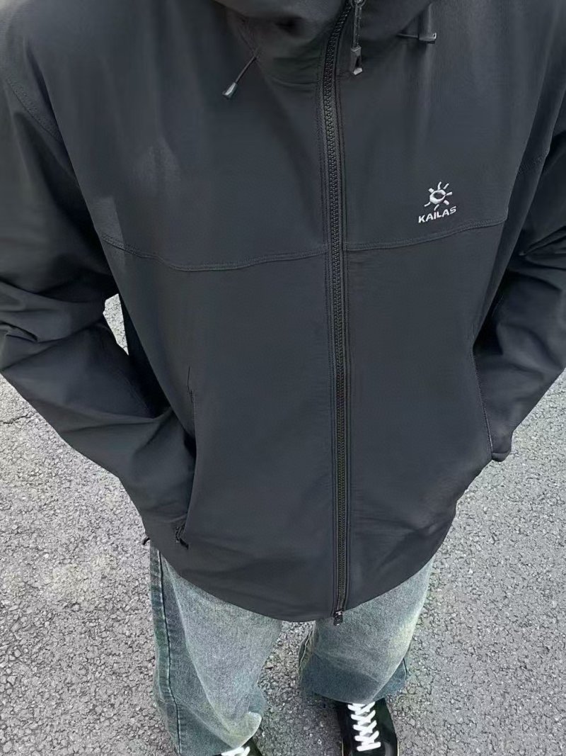Kailas Black Windbreaker Jacket