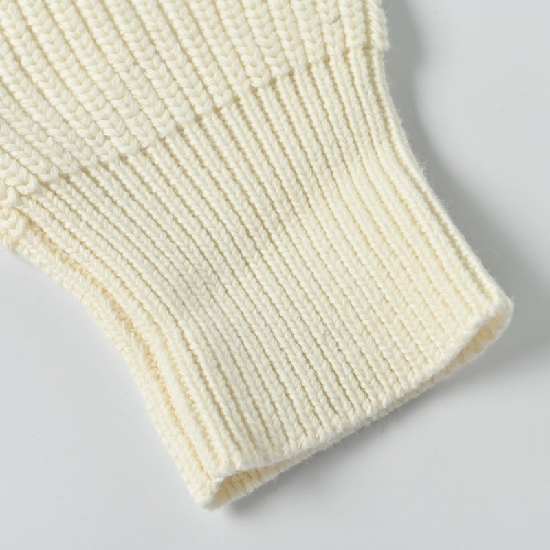 Cream Ribbed Crew Neck Sweater view