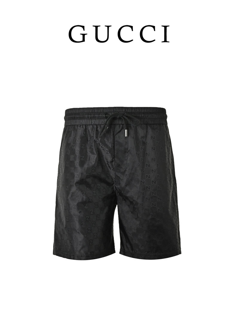 Black Nylon Drawstring Shorts