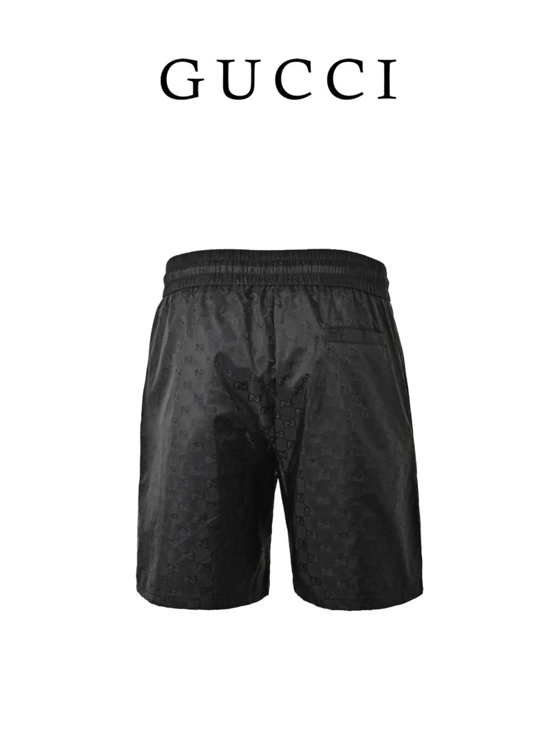 Black Nylon Drawstring Shorts view