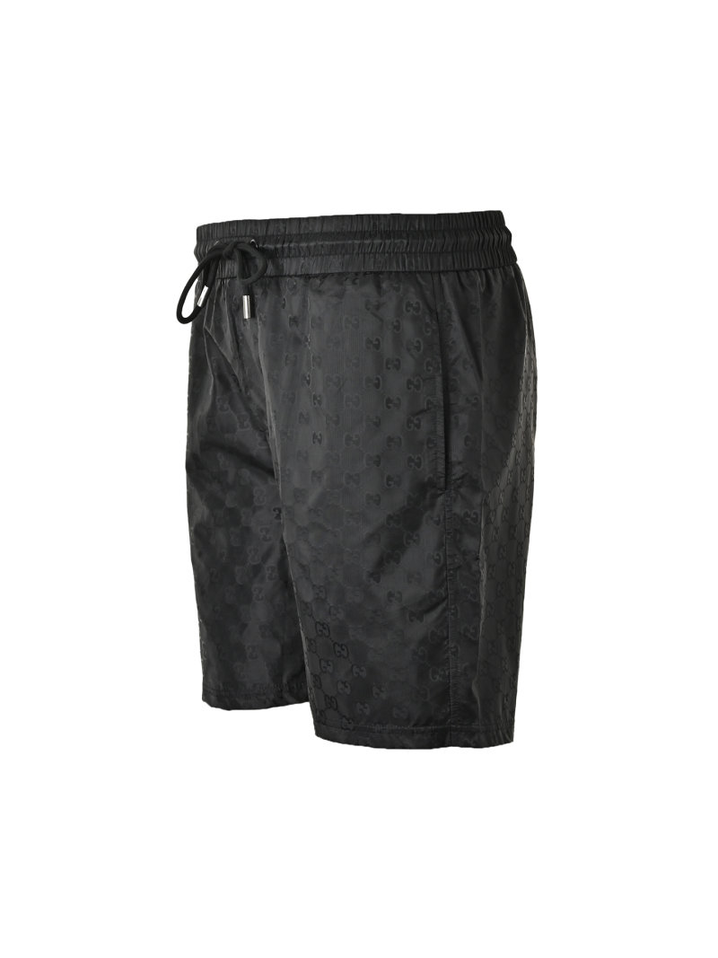 Black Nylon Drawstring Shorts view