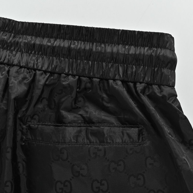 Black Nylon Drawstring Shorts view