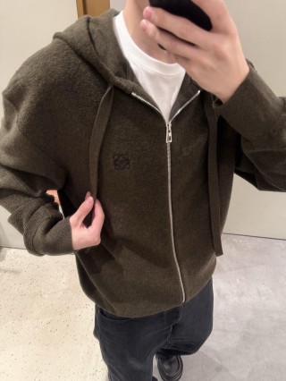 Olive Oversized Zip Hoodie Jacket view 5