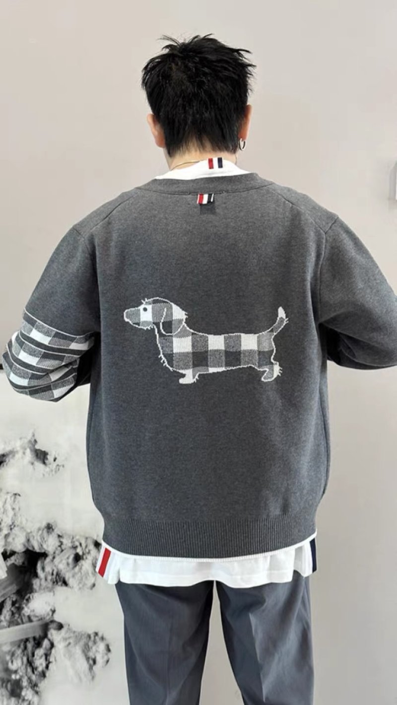 Burberry Dachshund Check Cardigan Grey view