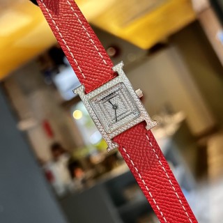 Hermès Heure H Square Diamond Bezel Watch 26mm view 2