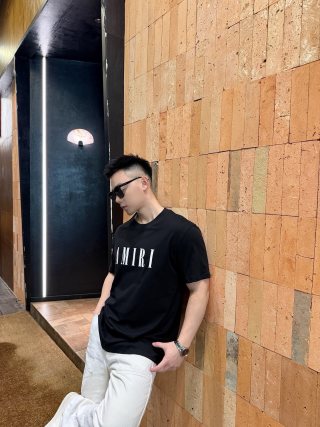 Amiri Black Logo T-Shirt view 3