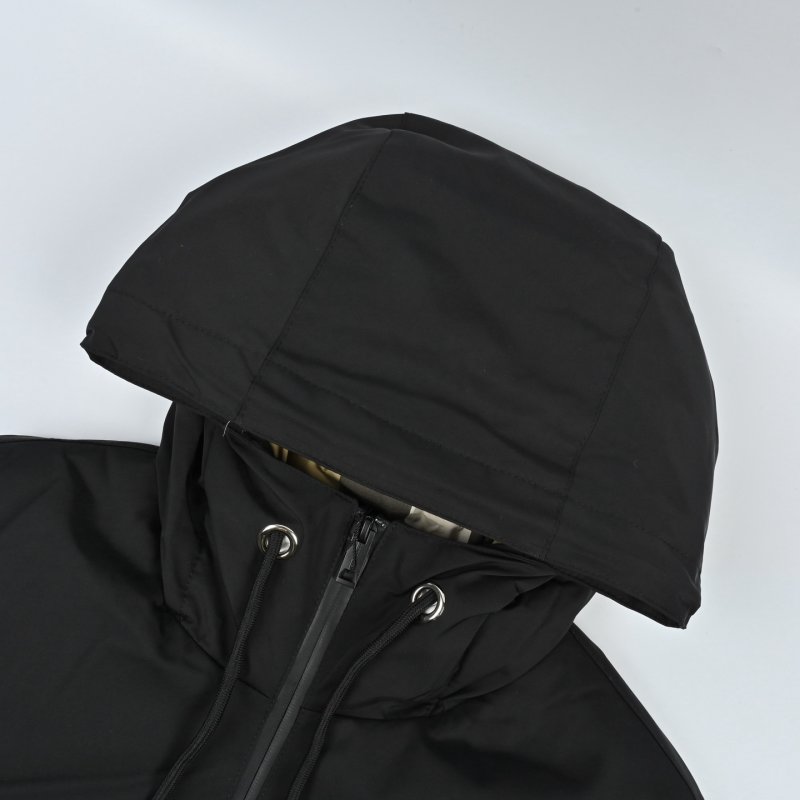 Burberry Black & Beige Colorblock Down Jacket view