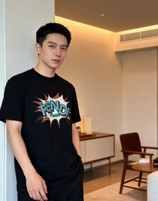Fendi Mania Black Graphic T-Shirt view 2