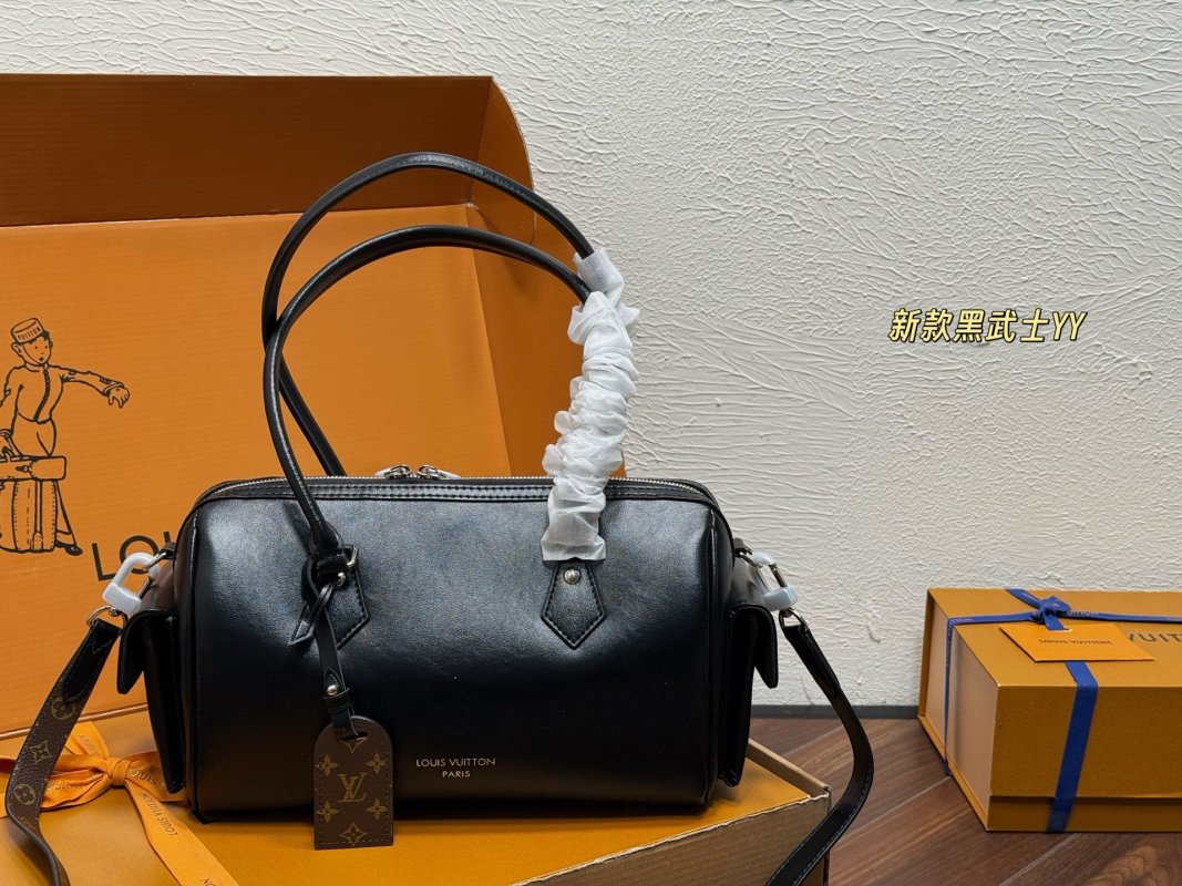 Louis Vuitton Bowling Black Leather Bag