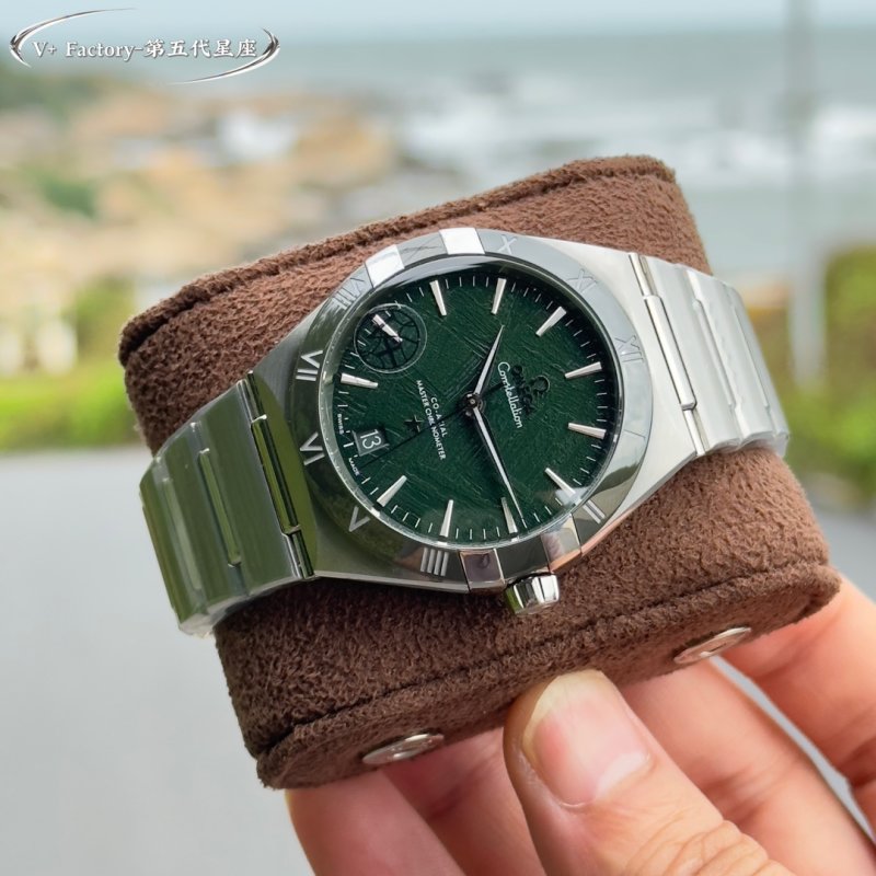 Omega Constellation 41mm Green Dial Steel Watch view
